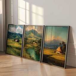 Set Of 3 Bukidnon Posters, Philippines Travel Prints, Wall Art Set, Mountain Landscape Nature Decor Prints - thumbnail 2