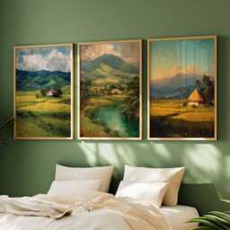 Set Of 3 Bukidnon Posters, Philippines Travel Prints, Wall Art Set, Mountain Landscape Nature Decor Prints - thumbnail 3
