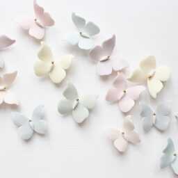 Little Rainbow Wall Art Of 14 Porcelain & 24K Gold Butterflies - thumbnail 1