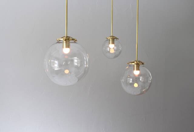 Brass Pendant Light, Mid Century Modern Hanging Lamp, Single 6 - image 1
