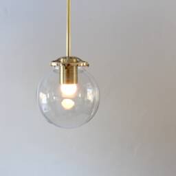 Brass Pendant Light, Mid Century Modern Hanging Lamp, Single 6 - thumbnail 2