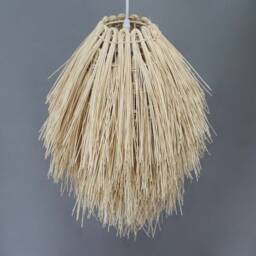 Hand Woven Rattan Pendant Light - Long Hair Style, 15 - thumbnail 3