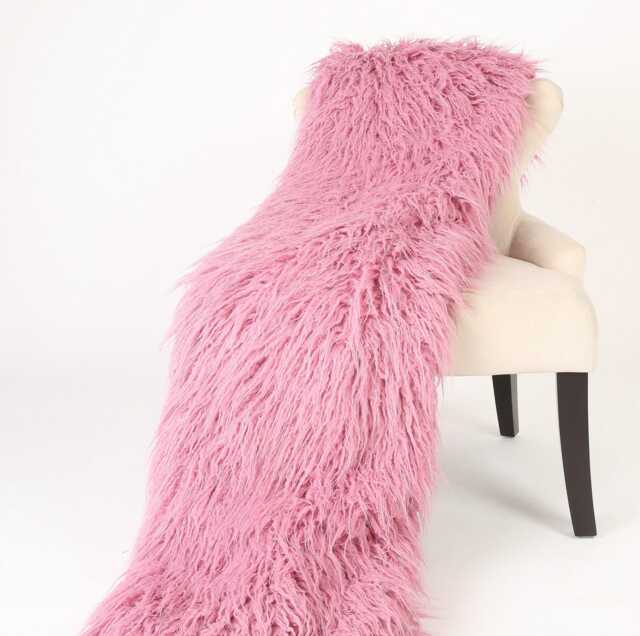 Luxury Faux Fur Throw Blanket - Plush Shag Bedspread, Usa Made - image 1