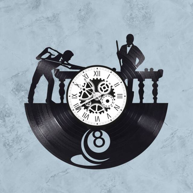 Billiard Theme 33 Rpm Vinyl Record Clock - image 1