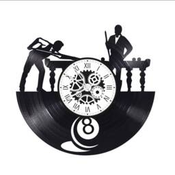 Billiard Theme 33 Rpm Vinyl Record Clock - thumbnail 2