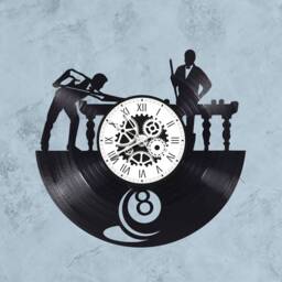 Billiard Theme 33 Rpm Vinyl Record Clock - thumbnail 1