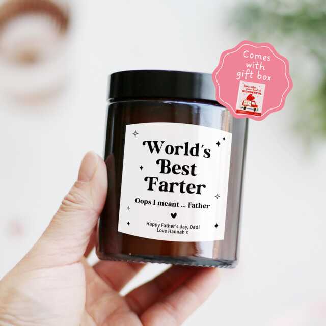 Funny Best Farter Father's Day Gift For Dad - 60Th 50Th Birthday Him Unique Present Daddy Personalized Candle - image 1