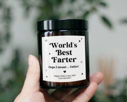 Funny Best Farter Father's Day Gift For Dad - 60Th 50Th Birthday Him Unique Present Daddy Personalized Candle - thumbnail 1