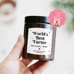 Funny Best Farter Father's Day Gift For Dad - 60Th 50Th Birthday Him Unique Present Daddy Personalized Candle