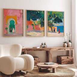 Set Of 3 Tunis Posters, Tunisia Travel Prints, Art, Islamic Wall Decor, Muslim Gift, Tunisian Gift - thumbnail 3