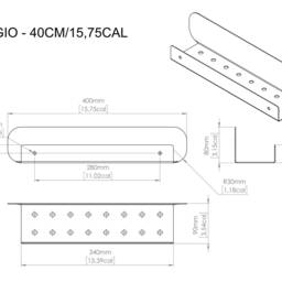 Black Rounded Shower Shelf, Modern Shower Shelf With A Curve, Curved Bathroom Minimalist Caddy, Storage, Ragio - thumbnail 2