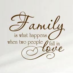 Family Is What Happens When Two People Fall in Love Wall Decal Nursery Quote Decor#1334 - thumbnail 2
