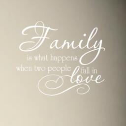 Family Is What Happens When Two People Fall in Love Wall Decal Nursery Quote Decor#1334 - thumbnail 3