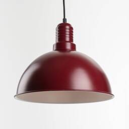 Lias Minimalist Plug-In Pendant Lamp Shade With On/Off Switch Burgundy - thumbnail 2