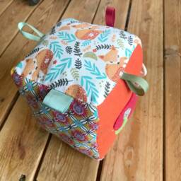 Little Fox Gripping Cube, Cloth Toy, Handling Games - thumbnail 3
