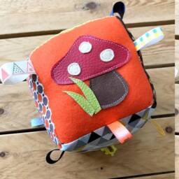 Little Fox Gripping Cube, Cloth Toy, Handling Games - thumbnail 2