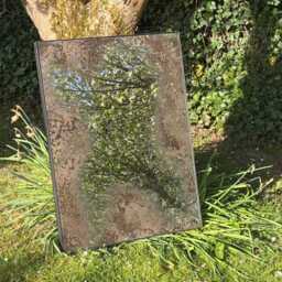 Antiqued Silver Framed Wall Mirror 39 X 30 - thumbnail 2