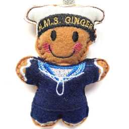 Royal Navy Sailor, Military Ornament, Felt Gingerbread Man Christmas Decoration - thumbnail 2