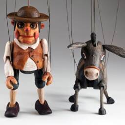 Sancho Panza & His Dapple Donkey Czech Marionette - thumbnail 4