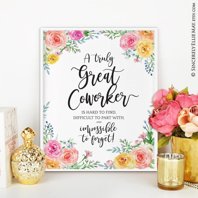 Coworker Friend Leaving Goodbye Gift - Office Wall Art Decor Printable With Quote, A Truly Great Is Hard To Find You Print 40083 - image 1