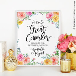 Coworker Friend Leaving Goodbye Gift - Office Wall Art Decor Printable With Quote, A Truly Great Is Hard To Find You Print 40083 - thumbnail 1