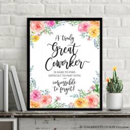 Coworker Friend Leaving Goodbye Gift - Office Wall Art Decor Printable With Quote, A Truly Great Is Hard To Find You Print 40083 - thumbnail 2