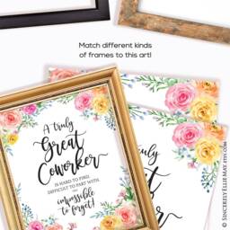 Coworker Friend Leaving Goodbye Gift - Office Wall Art Decor Printable With Quote, A Truly Great Is Hard To Find You Print 40083 - thumbnail 3