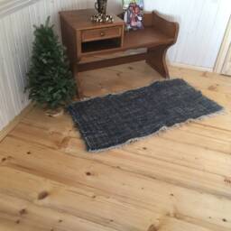 Handmade Sheep Wool Rug Woven Floor Carpet, Warm Organic Blanket - thumbnail 3