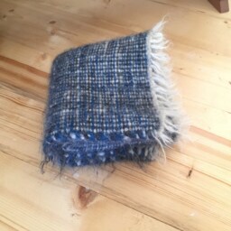 Handmade Sheep Wool Rug Woven Floor Carpet, Warm Organic Blanket - thumbnail 4