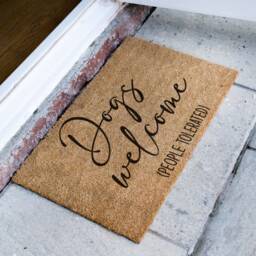 Dogs Welcome People Tolerated - Pet Doormat Dog Lover Gift Custom Made Animal For Her New Home - thumbnail 2
