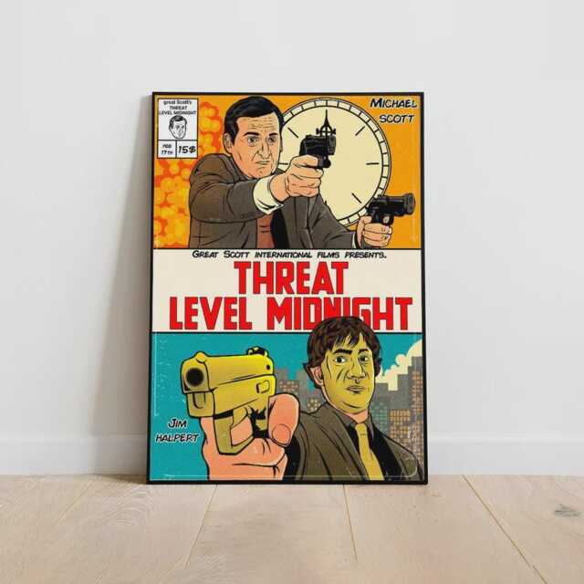 The Office Poster Threat Level Midnight, Michael Scarn Comic Book Art
