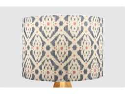 Blue Pink White Ikat Lampshade, Table Floor Lamp/Ceiling Pendant Small Medium Large 20cm 25cm 30cm 35cm 40cm Fabric Drum Light Shade