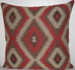 "Chenille Ikat Pattern Decorative Pillow Cover-24""x24" - thumbnail 1
