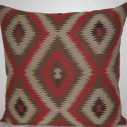 "Chenille Ikat Pattern Decorative Pillow Cover-24""x24" - thumbnail 2