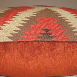 "Chenille Ikat Pattern Decorative Pillow Cover-24""x24" - thumbnail 3