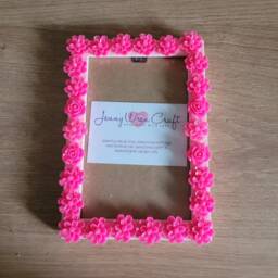 Pink Floral Resin Decal Photo Frame 4 X 6 Inches - thumbnail 3