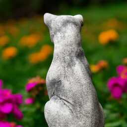 Concrete Panther Statue Massive Oriental Cat Figurine Stone Feline Sculpture Cement Garden Ornament Big Decor Handmade Pet Lover Gift - thumbnail 4