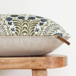 Green & Blue Floral Pattern - Pillow Cover Lumbar 20 X Throw Botanical Faye - thumbnail 3