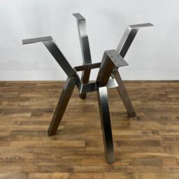 "Metal Dining Table Base , 28"" Square Steel Pedestal Base, Customizable Height 26"" - 30" - thumbnail 3