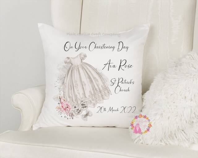 Baby Gift, Christening Baptism Gift For Christening, Baby, Baptism, Keepsake, Cushion - image 1