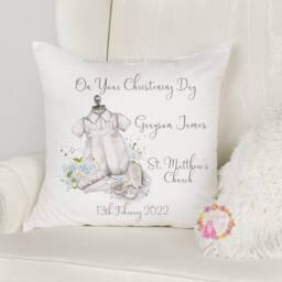 Baby Gift, Christening Baptism Gift For Christening, Baby, Baptism, Keepsake, Cushion - thumbnail 2