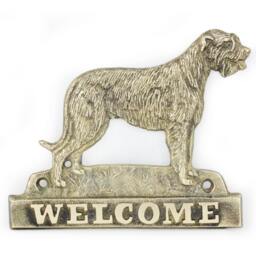 Irisch Wolfhound, Dog Welcome, Hanging Decoration, Limited Edition, Artdog - thumbnail 2