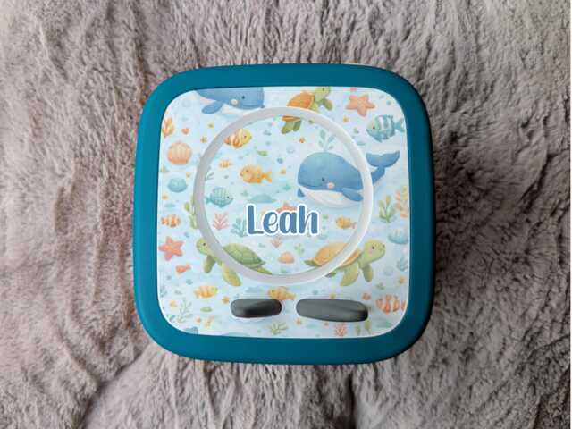 Toniebox 2 Personalised Under The Sea Life Fish Whales Tonie Box Topper Protective Vinyl Topper Sticker For Glitter - image 1