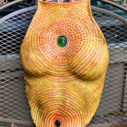 Female Torso Decor Plaster Sculpture With Chakra Glass Stones - thumbnail 4