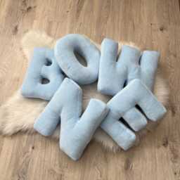 Velour Letter Pillow Custom Name Nursery Decor - thumbnail 1