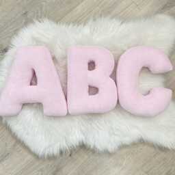 Velour Letter Pillow Custom Name Nursery Decor - thumbnail 2