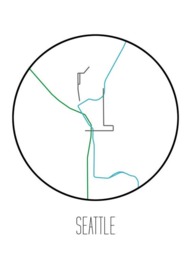 Seattle, Washington - Minimalist Metro Subway Art Print Sounder - thumbnail 3