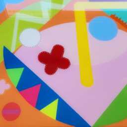 Funky Abstract Epoxy Resin Coffee Table Colorful Boho Decor - thumbnail 4