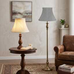 Traditional Swirl Pleated Fabric Mushroom Lampshade - Vintage Table & Floor Lamp Shade, Pendant Light Cozy Home Decor Lighting