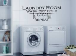 Laundry Room Wall Decal Wash Dry Fold Vinyl Decor Se175 - thumbnail 1